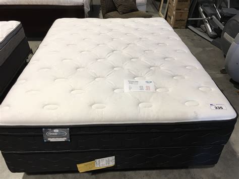 SIMMONS BEAUTY SLEEP CABA 17 QUEEN SIZE MATTRESS & BOX SPRING SET COMPLETE WITH ROLLER FRAME