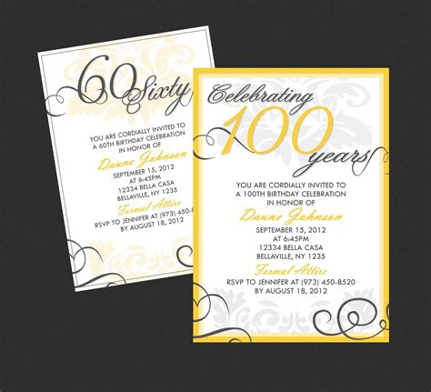 free 100th birthday invitations - Diedre Oneal