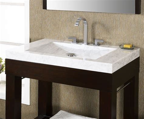 Vanity Tops with Integrated Sink | SVT300WT - 30" Stone Vanity Top with Integrated Bowl - White ...