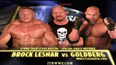 Brock Lesnar Vs Goldberg Wrestlemania 2004, Wrestlemania - Brock Lesnar ...