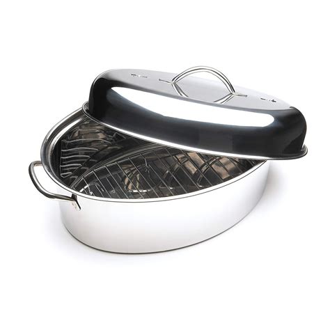 Stainless Steel Roasting Pans With Lids - Foter