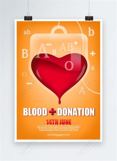 World blood donation day poster template image_picture free download ...