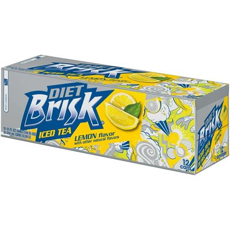 Lipton Brisk Diet Diet Lemon Iced Tea, 12 Fl Oz, 12 Count - Walmart.com ...