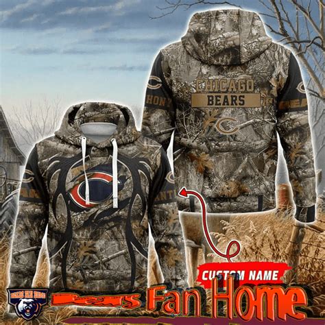 Camo Custom NFL vintage Chicago Bears 3D Hoodies for cheap - bearsfanhome.com