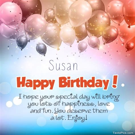 Happy Birthday Susan pictures congratulations.