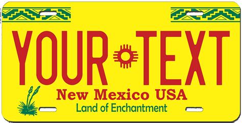 New Mexico Custom Personalized License Plate Novelty Automobile ...