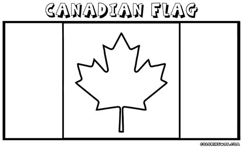 Free Canadian Flag Coloring Page