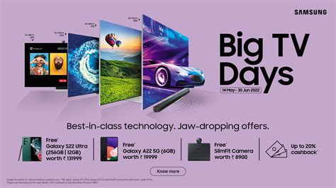 ‘Samsung Big TV Days’ Gets Bigger & Better Than Ever with Exciting Offers and Assured Gifts on ...