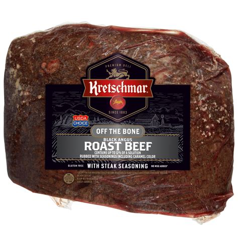 Black Angus Off the Bone Roast Beef, Contains up to a 12% Added Solution | Kretschmar