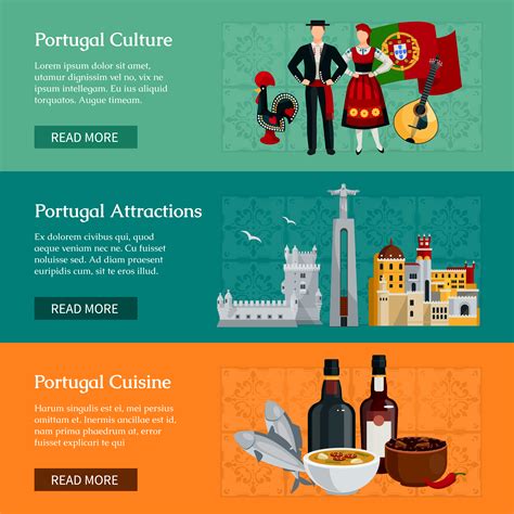 Portugal Flat Banners 484318 Vector Art at Vecteezy