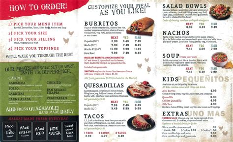 Printable Menu For Chipotle