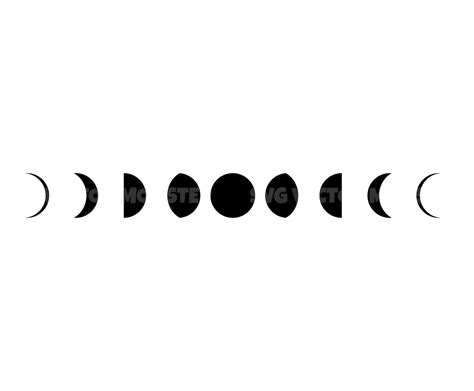 Moon Phases Svg. Vector Cut File for Cricut Silhouette Pdf - Etsy