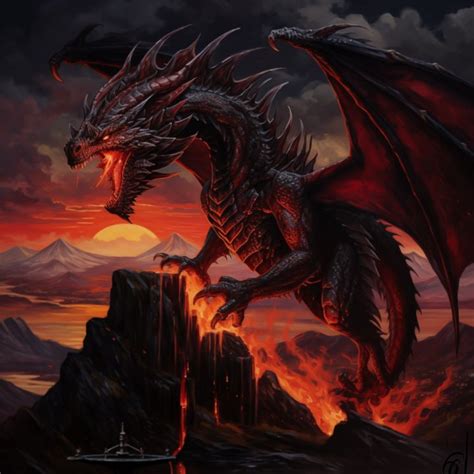 Fire Dragon Fantasy Art Prints - Art Print Gallery - Digital Art & AI ...