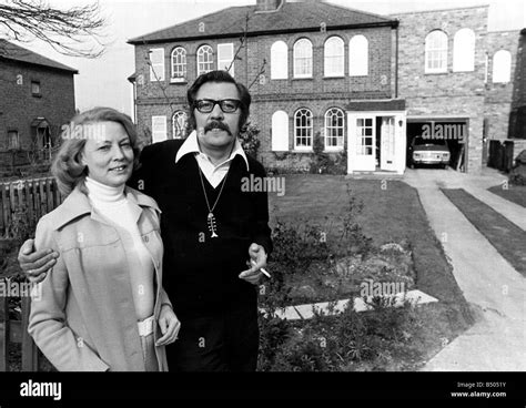 Actor James Beck of Dads Army fame seen here with his wife outside their 120 year old cottage ...