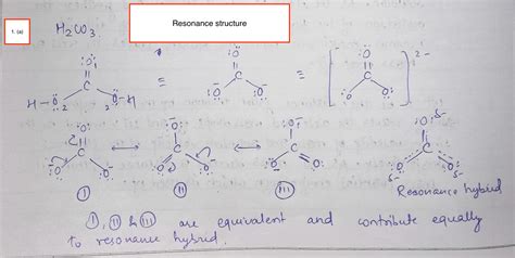 [Solved] There are three possible resonance structures for carbonic acid,... | Course Hero