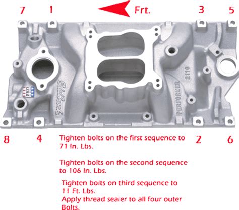 Small block ford intake manifold torque aluminum heads