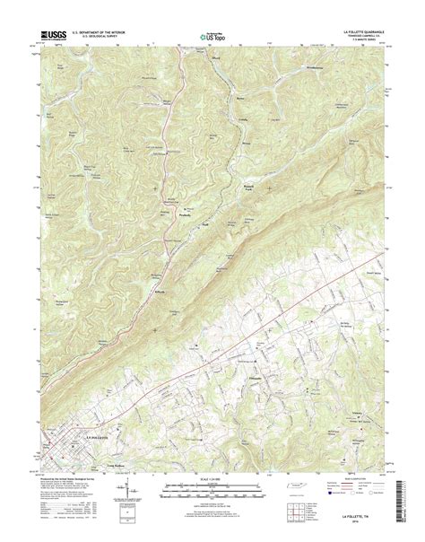 MyTopo La Follette, Tennessee USGS Quad Topo Map