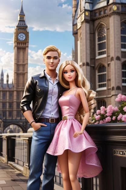 Premium AI Image | Barbie and ken taking a photo together