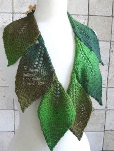 leaf knitting patterns | KNIT LEAF SCARF PATTERNS | 1000 Free Patterns | Leaf knitting pattern ...