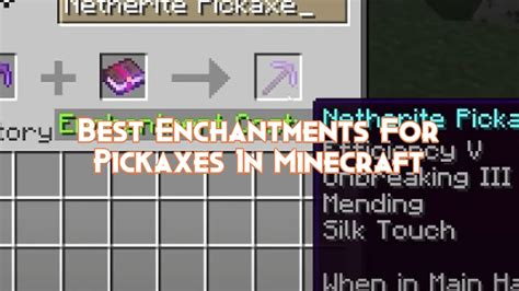 Best Enchantments For Pickaxes In Minecraft - Pillar Of Gaming