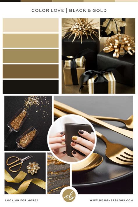 Gold & Black Color Palette and Inspirations | DesignerBlogs.com