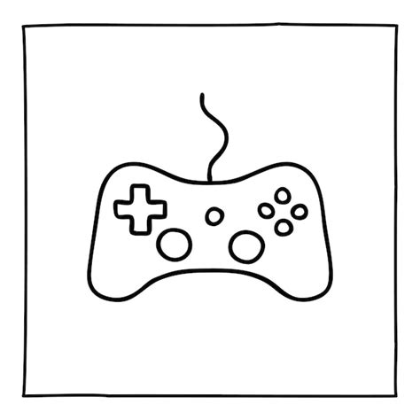 Premium Vector | Doodle video game controller icon or logo, hand drawn ...