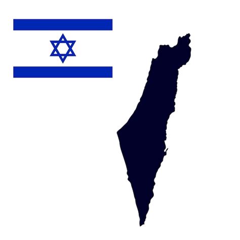 Premium Vector | Israel map painted in the color of the flag vector