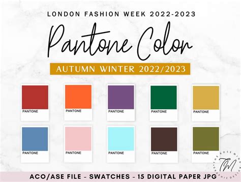 Pantone Color 2022-2023 London Fashion Week Autumn-winter - Etsy