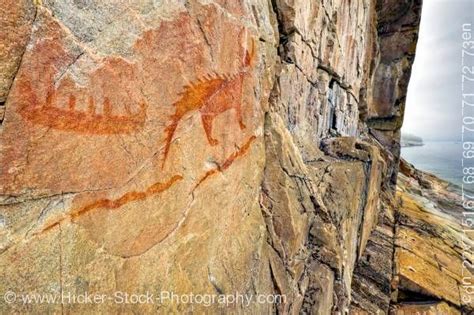 Pictographs on Agawa Rock Pictographs Trail Lake Superior Lake Superior ...