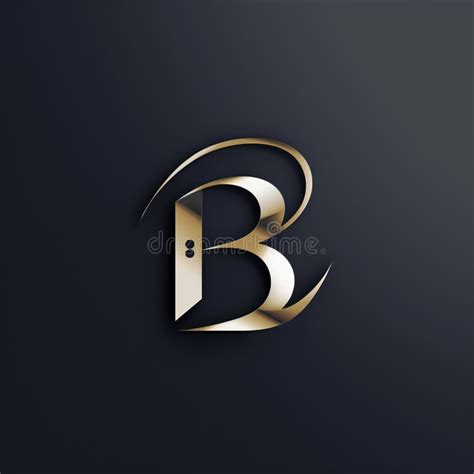 Luxurious Gold Letter B Logo with Ornamental Finish Stock Illustration ...