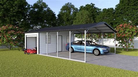 Vertical Carport Storage Shed Combo | Vertical Carport | Metal Carports