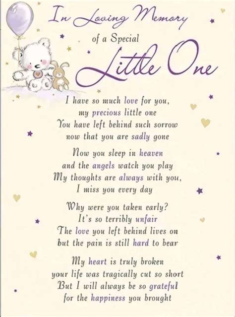 Memorial Poem For Loss Of Child