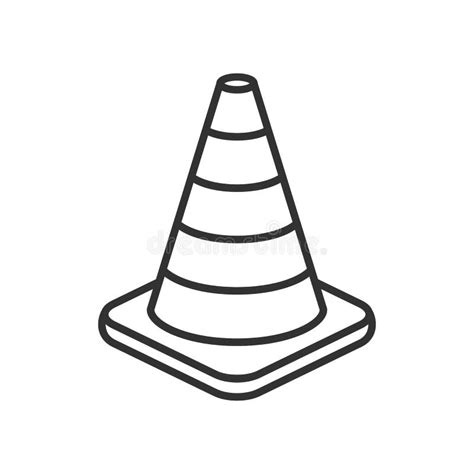 √ Traffic Cone Coloring Page : Traffic Cone Icon In Flat Color Style Road Construction Warning ...