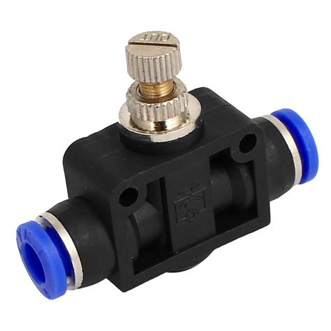 Air Hose Pneumatic Flow Speed Control Valve 6mm to 6mm Push in Quick Fitting - Walmart.com ...