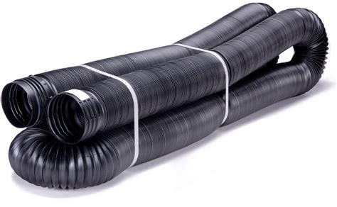 Flex-Drain 52011 Flexible/Expandable Landscaping Drain Pipe, Solid, 4-Inch by 50-Feet 4-Inch by ...