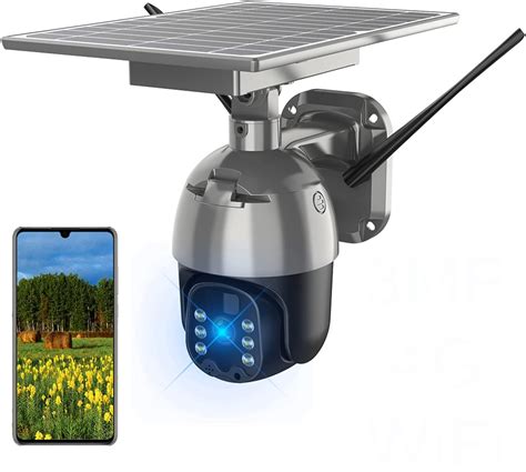 Solar Security Camera 4G Wifi Camera 3MP 1536P 1080P PTZ Camera Waterproof Outdoor Wireless ...