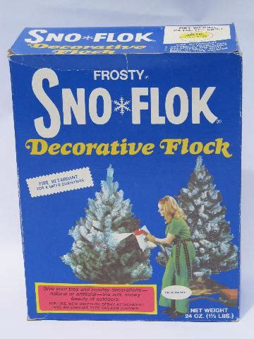 vintage artificial snow, flake Sno-Flok christmas tree spray flocking