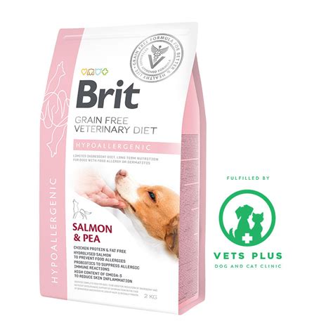 Brit Grain-Free Veterinary Diet Hypoallergenic Salmon & Pea 2kg Dog Dry ...