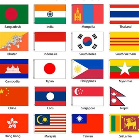 Country Flags of East Asia | Flags of european countries, Flags of the ...