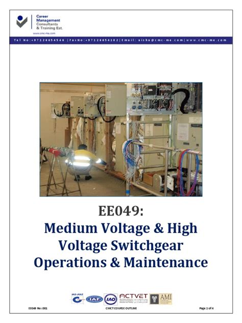 GUIDE ONLY Medium Voltage High Voltage Switchgear Operations Maintenance | Electrical Substation ...