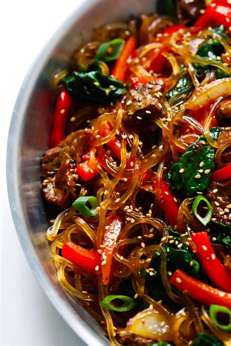 Japchae (Korean Noodle Stir-Fry) | Recipe | Asian recipes, Recipes, Korean noodles