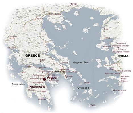 Argos Ancient Greece Map