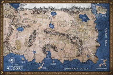 Map of Aldor | Cartography of the Five Kinddoms of Aldor