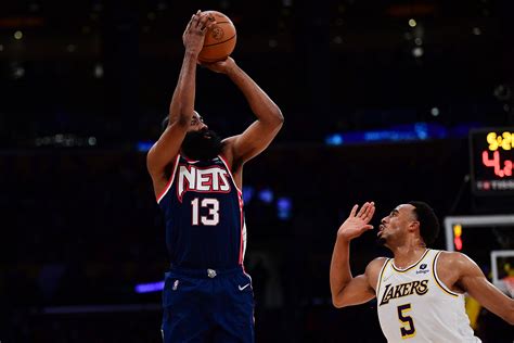 James Harden's triple double rescues Nets from Lakers comeback