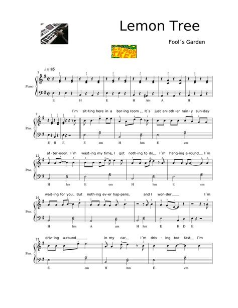 Lemon Tree Sheet music for Piano (Solo) Easy | Musescore.com