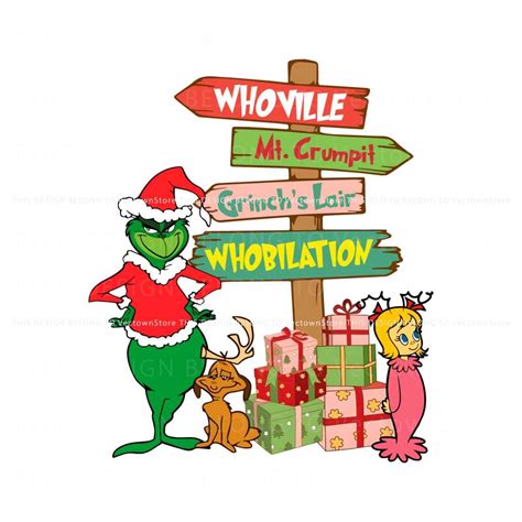 The Grinch Whoville Mt Crumpit PNG Sublimation File | Grinch, Christmas ...