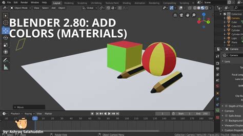 11. BLENDER 2.80: HOW TO ADD COLOR IN BLENDER - YouTube