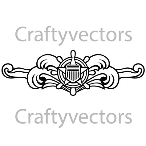 Coast Guard Cutterman Insignia Vector File - Etsy