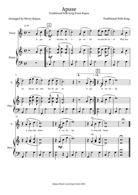 Apuse - Voice - Digital Sheet Music | Sheet Music Plus