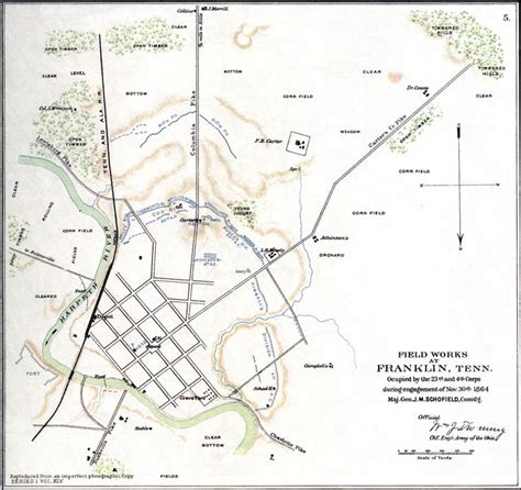 Map of Franklin, TN, 1864 | Franklin tennessee, Tennessee, History nerd